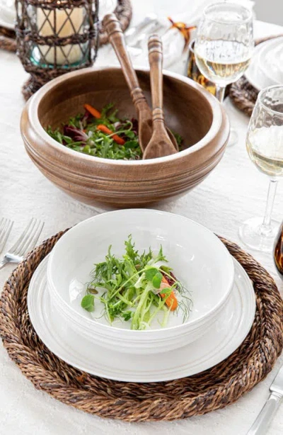 Juliska Bilbao Wood Set Of 2 Salad Servers In Brown