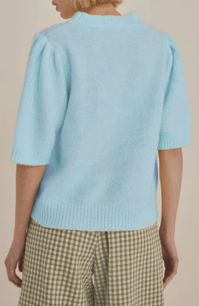 Shop Next Short Sleeve Crewneck Sweater In Light Blue