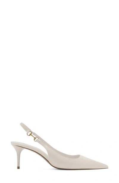 Mango Slingback Pointed Toe Pump In Beige