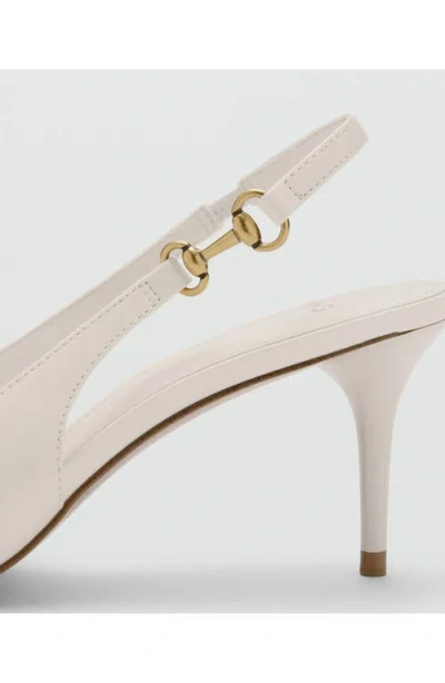Mango Slingback Pointed Toe Pump In Beige