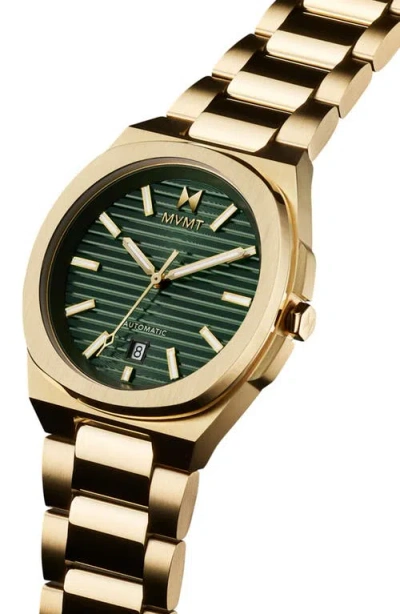 Mvmt Men's Odyssey Ii Automatic Gold Tone Stainless Steel Bracelet Watch, 40mm In Green
