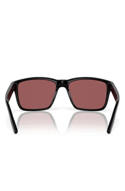 Costa Del Mar Broadbill Ii 58mm Polarized Rectangular Sunglasses In Brown