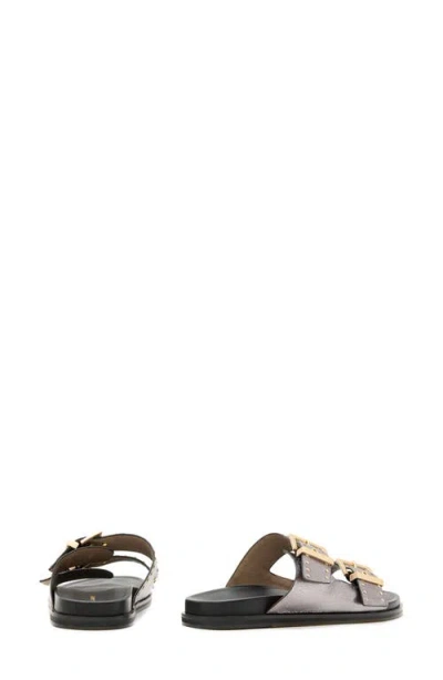 Allsaints Goat Leather Magda Studded Leather Sandals In Silver