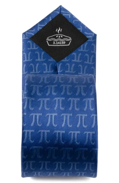 Cufflinks, Inc . Pi Mathematics Symbol Hidden Message Silk Blend Tie In Blue
