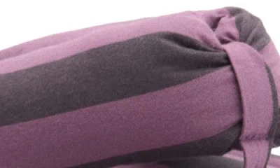 Mango Stripe Puffer Flip Flop In Plum