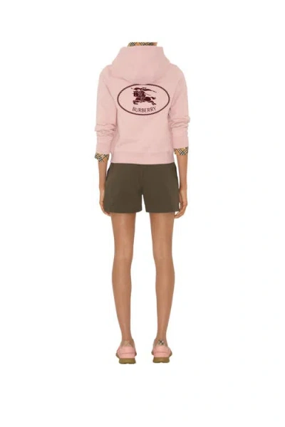Burberry Knight Stamp Cotton Zip Hoodie In Bouquet