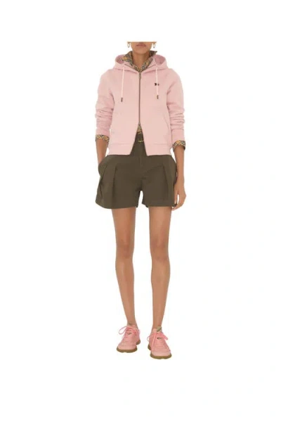 Burberry Knight Stamp Cotton Zip Hoodie In Bouquet