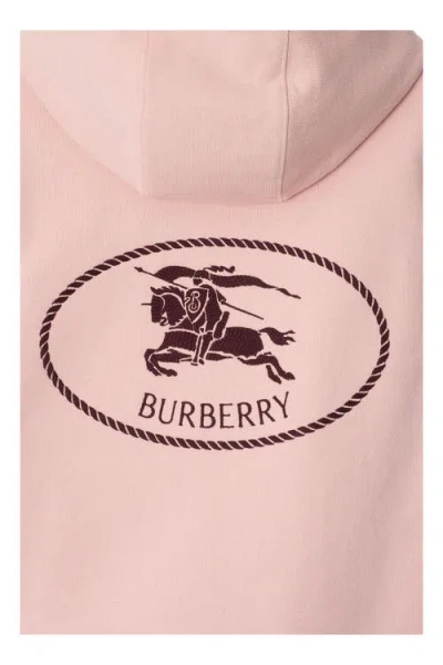 Burberry Knight Stamp Cotton Zip Hoodie In Bouquet