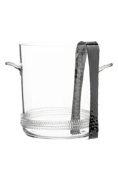Juliska Dean Ice Bucket With Tongs In Clear