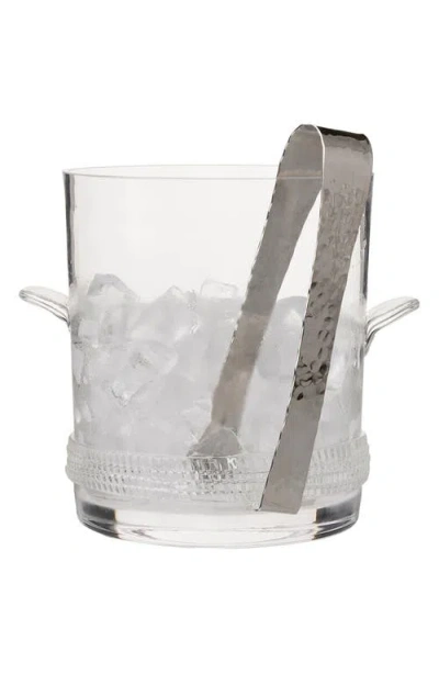 Juliska Dean Ice Bucket With Tongs In Clear