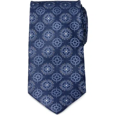 Cufflinks, Inc . Compass Hidden Message Silk Tie In Blue