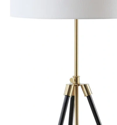 Jonathan Y Lucius 67" Adjustable Metal Led Floor Lamp, Black/brass In Black/brass Gold
