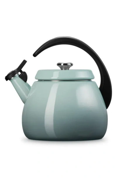 Le Creuset 2.2-quart Enameled Stainless Steel Whistling Cloche Kettle In Sea Salt
