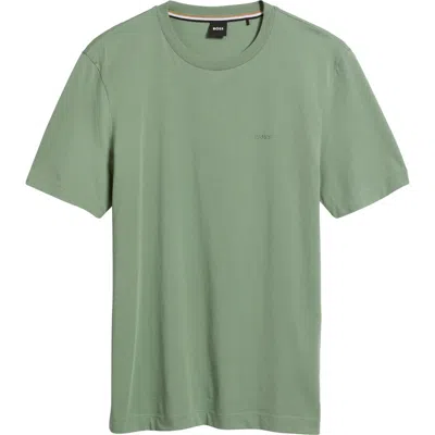 Shop Hugo Boss Boss Thompson Solid T-shirt In Green Ii