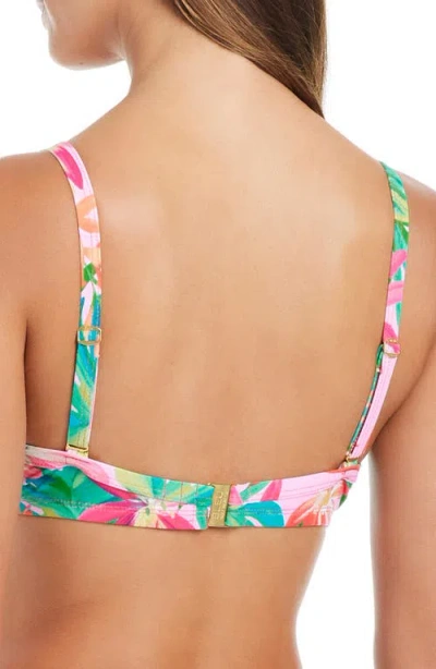 Bleu Rod Beattie Rod Beattie Tie Front D-cup Underwire Bikini Top In Light Blush
