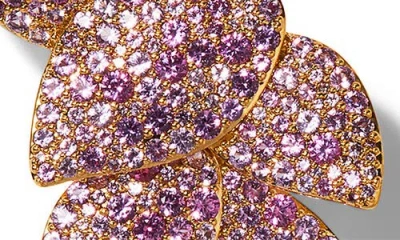 Shop Nadri Starlet Leaf Linear Earrings In Gold