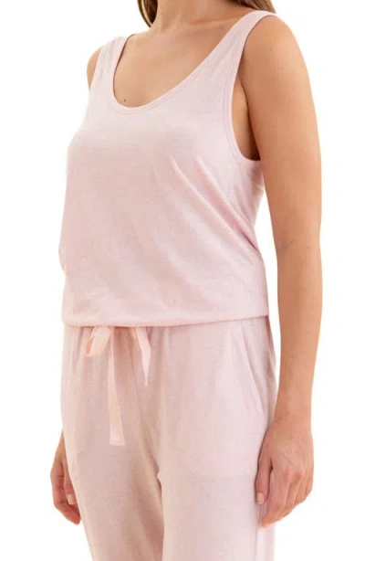 Papinelle Jada Organic Cotton Pajama Jumpsuit In  Pink
