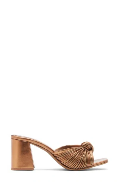 Jeffrey Campbell Melonger Block Heel Sandal In Bronze Combo