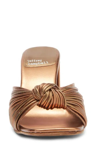 Jeffrey Campbell Melonger Block Heel Sandal In Bronze Combo