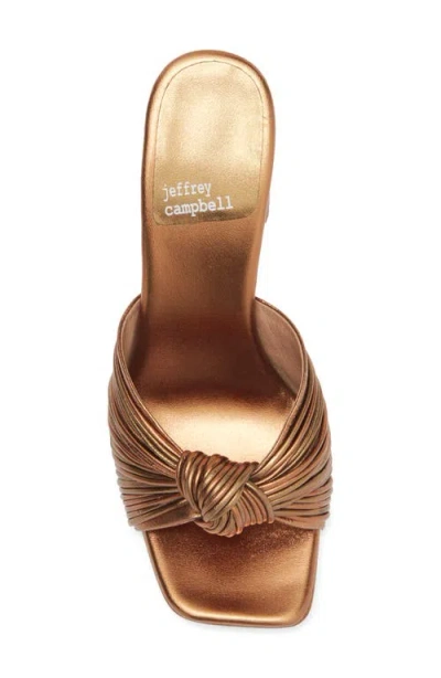 Jeffrey Campbell Melonger Block Heel Sandal In Bronze Combo