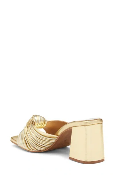 Jeffrey Campbell Melonger Block Heel Sandal In Gold Combo