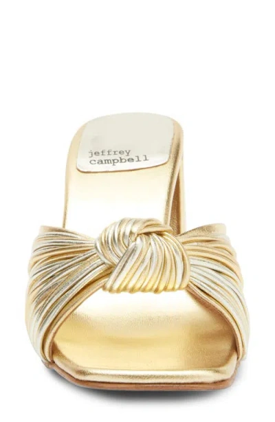 Jeffrey Campbell Melonger Block Heel Sandal In Gold Combo