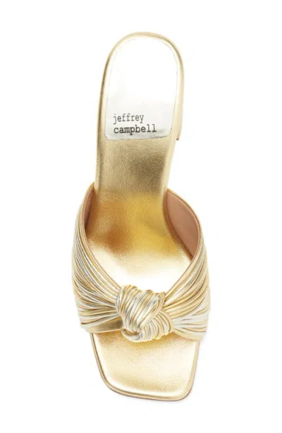 Jeffrey Campbell Melonger Block Heel Sandal In Gold Combo