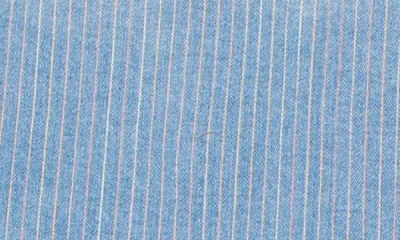 Liverpool Los Angeles Stripe Crop Denim Shacket In Sunset Stripe