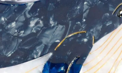 Solar Eclipse Blue Whale Claw Clip In Blue