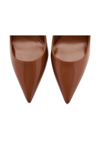 Mango Pointed Toe Pump In Cognac