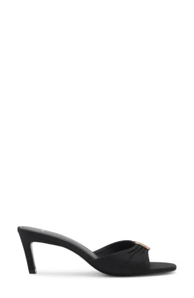 Mango Jacquard Kitten Heel In Black