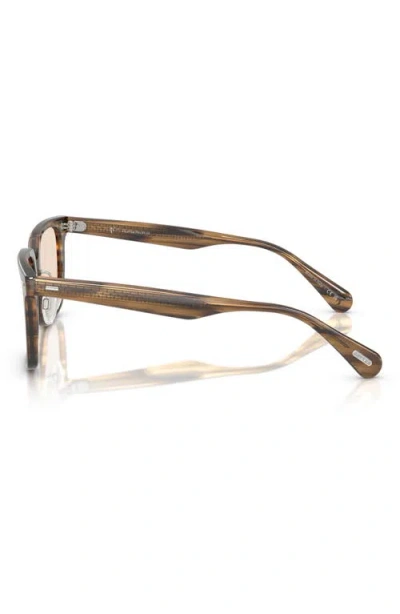 Oliver Peoples 52mm Rectangular Polarized Sunglasses In Brown