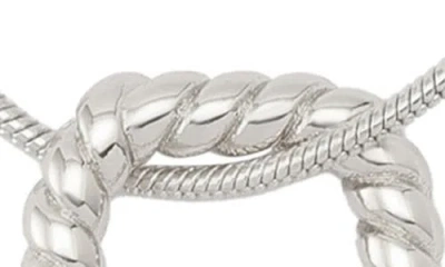 Shop Allsaints Rope Hex Link Pendant Necklace In Rhodium