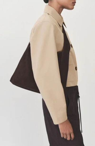 Mango Cotton Blend Jacket In Khaki
