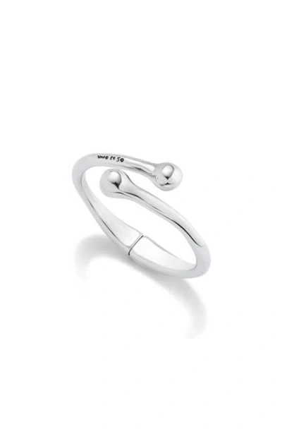 Unode50 Sterling Silver Plated Metal Alloy Rigid Bracelet With Internal Spring In Silver
