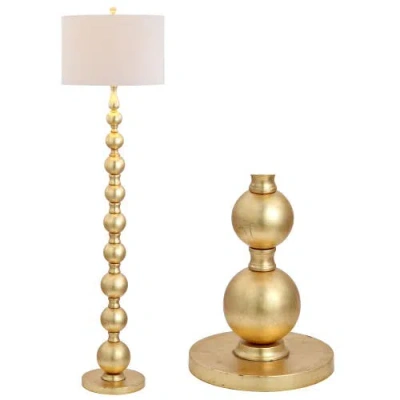 Jonathan Y Adriana 62.5" Contemporary Transitional Metal Led Floor Lamp, Gold Painting In Gold Painting