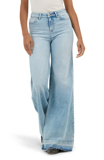 Wrangler Release Hem Wide Leg Jeans In Oasis