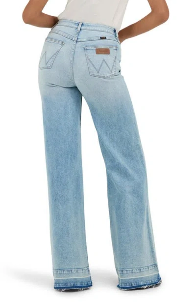 Wrangler Release Hem Wide Leg Jeans In Oasis
