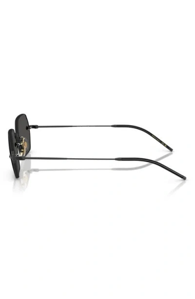 Oliver Peoples 52mm Irregular Sunglasses In Matte Black/grey