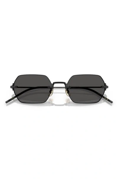 Oliver Peoples 52mm Irregular Sunglasses In Matte Black/grey