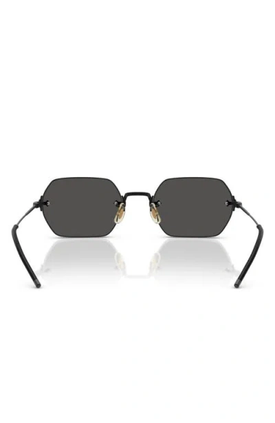 Oliver Peoples 52mm Irregular Sunglasses In Matte Black/grey
