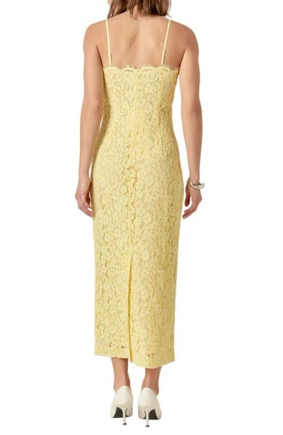 Endless Rose Lacy Column Dress In Butter