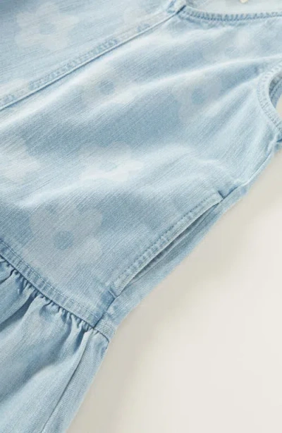 Tucker + Tate Kids' Denim Drop Waist Dress In Light Indigo Wash Danny Floral
