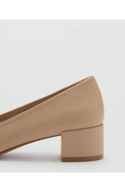 Mango Ballet Pump In Caramel
