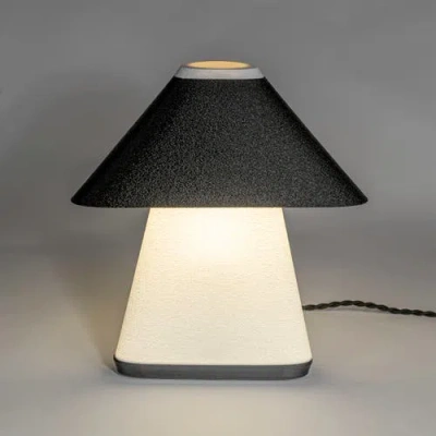 Jonathan Y Enzo 11.63" Modern Contemporary Plant-based Pla 3d Printed Dimmable Led Table Lamp, White In White/black With White Shade