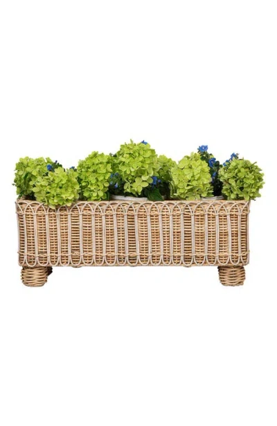 Juliska Provence Rattan Rectangular Planter In Whitewash