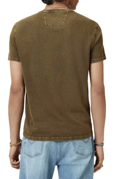 John Varvatos Desert Mountains Embroidered Organic Cotton T-shirt In Mushroom