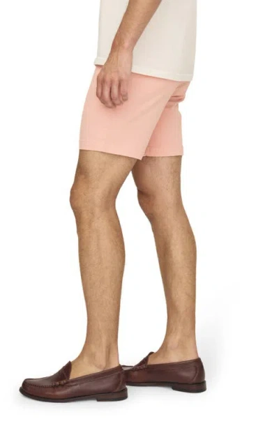 Warp & Weft Warp+weft Flat Front Stretch Cotton Twill Chino Shorts In Salmon