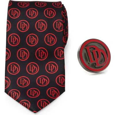 Cufflinks, Inc . Daredevil Tie & Lapel Pin Gift Set In Black
