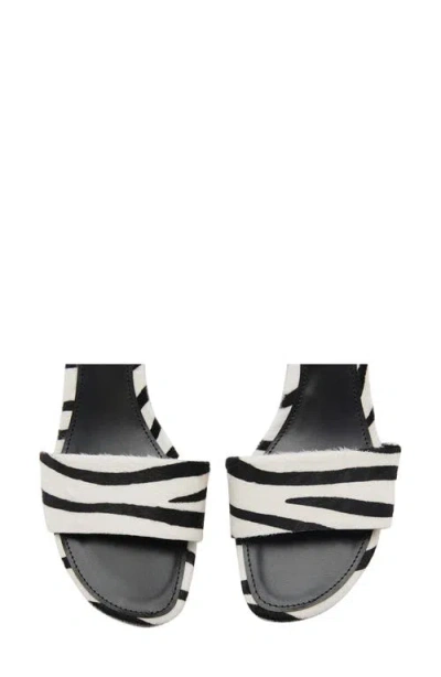 Mango Genuine Calf Hair Slide Sandal In Multi